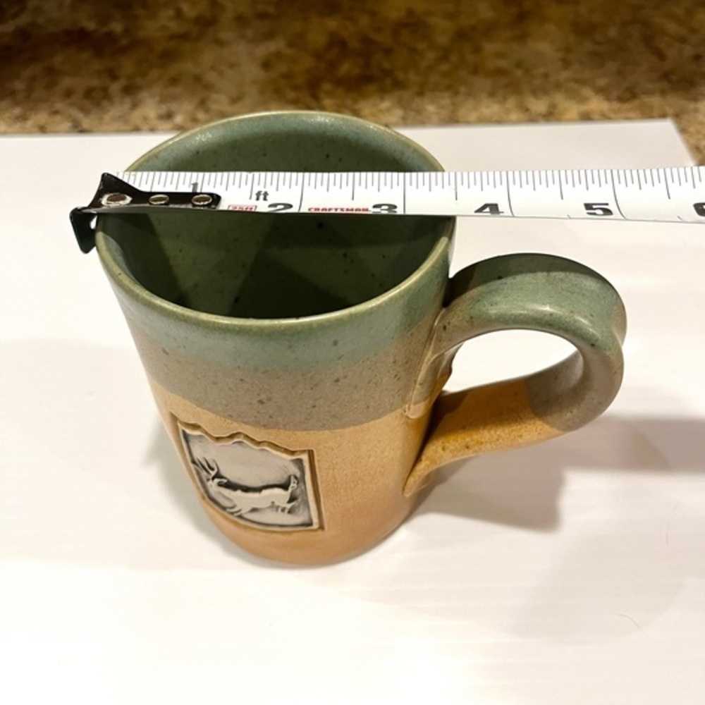 Cold Mountain Pottery Mug Embossed Deer Pattern - Picture 8 of 10
